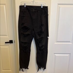 Distressed Black Jeans